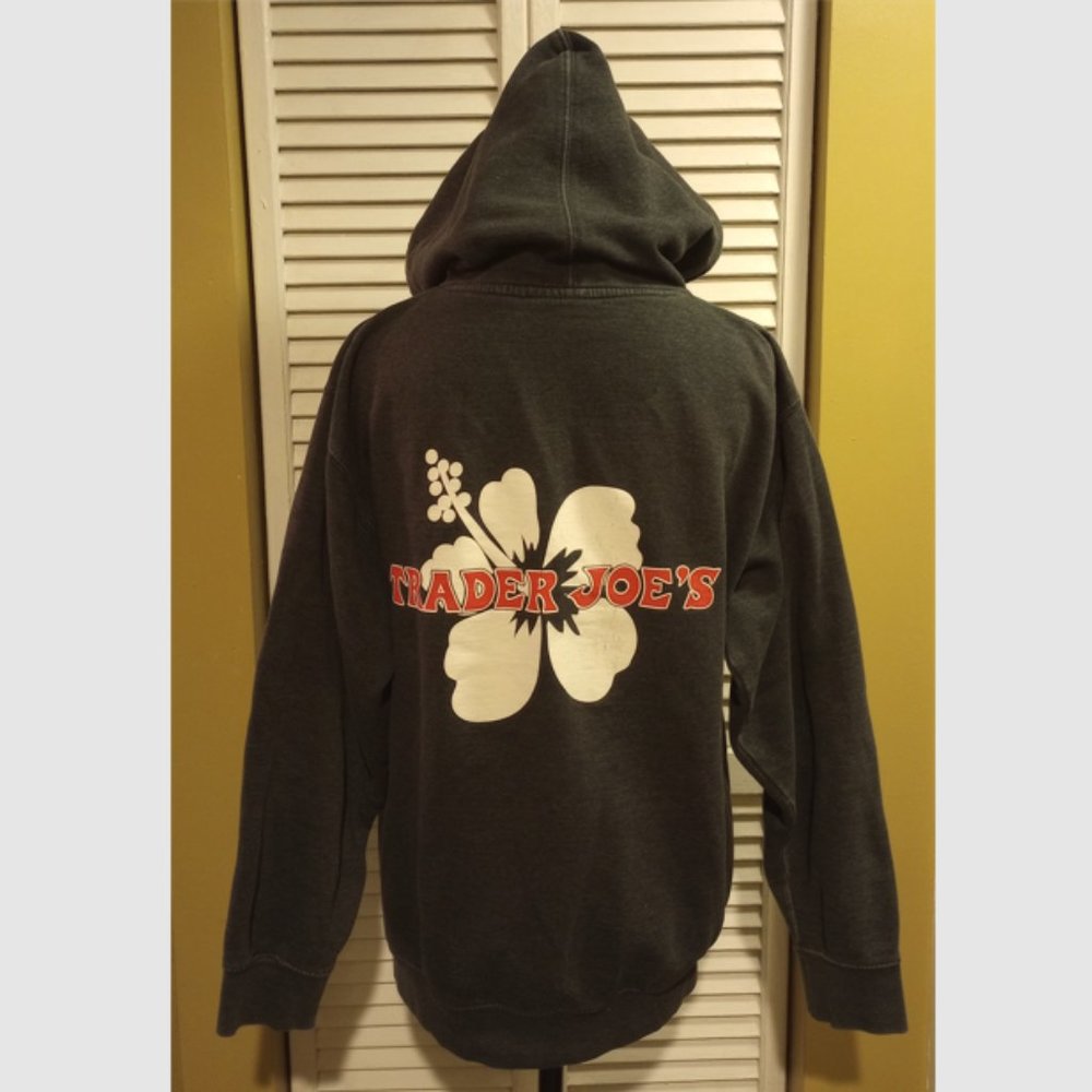 Trader Joe's Hoodie, Dark Gray Pullover, Size Not Listed, Unisex, Pre-Owned - Picture 2 of 7